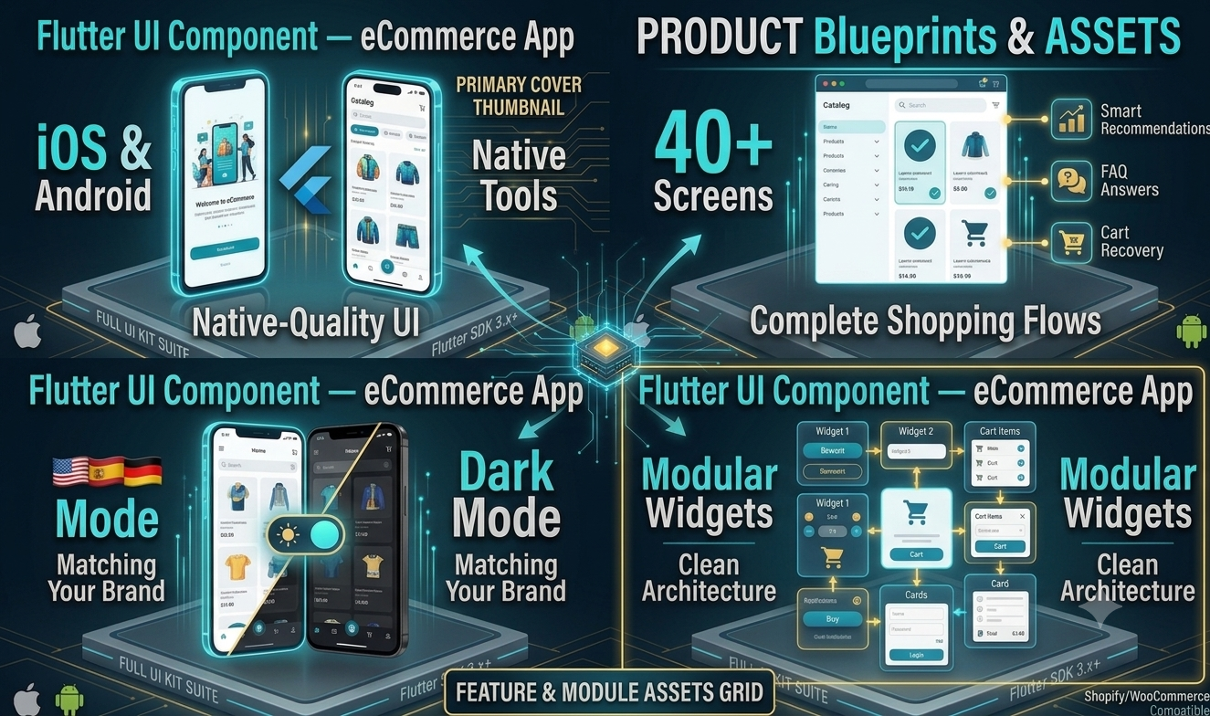 Flutter UI Component — eCommerce App